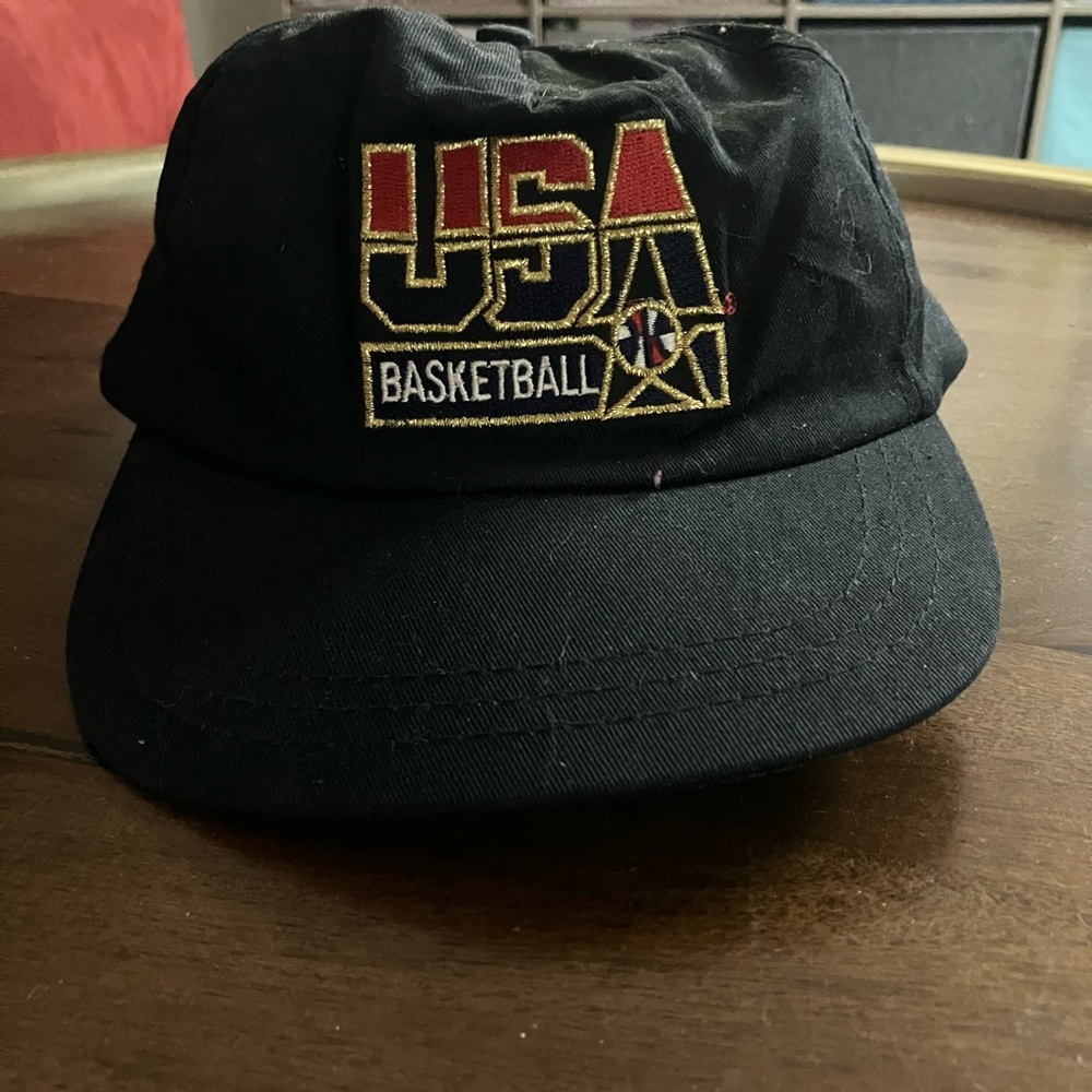 Vintage USA Basketball Hat Cap Snap Back Mens Black Dream Team 1992 McDonald's